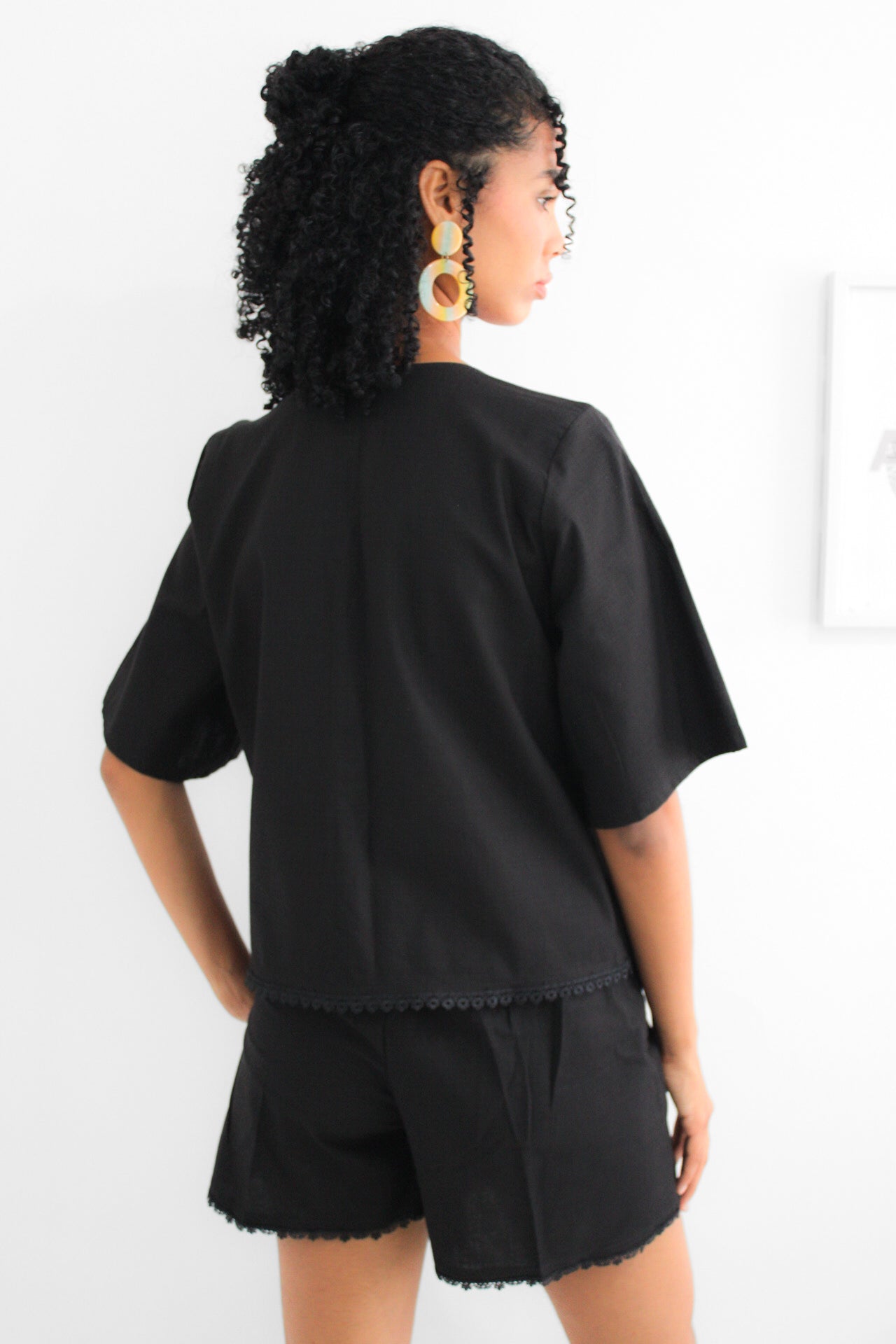 Blusa Bohio negra