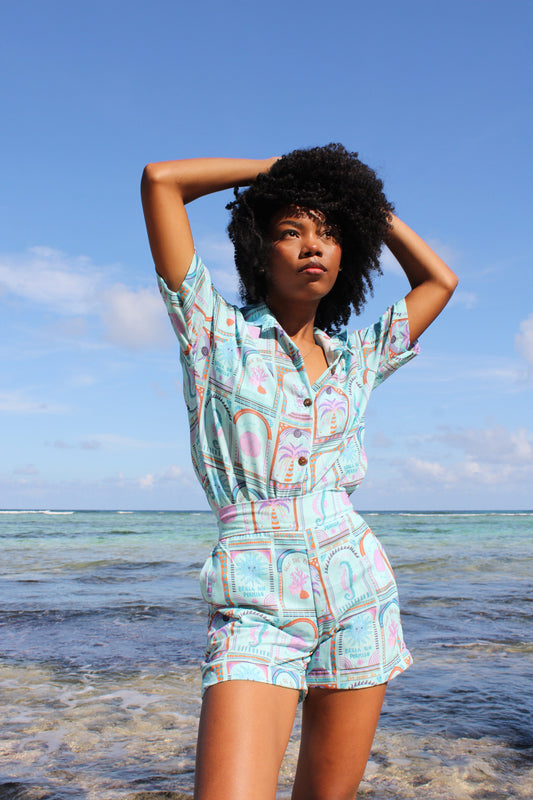 Short Sunny Spirit azul