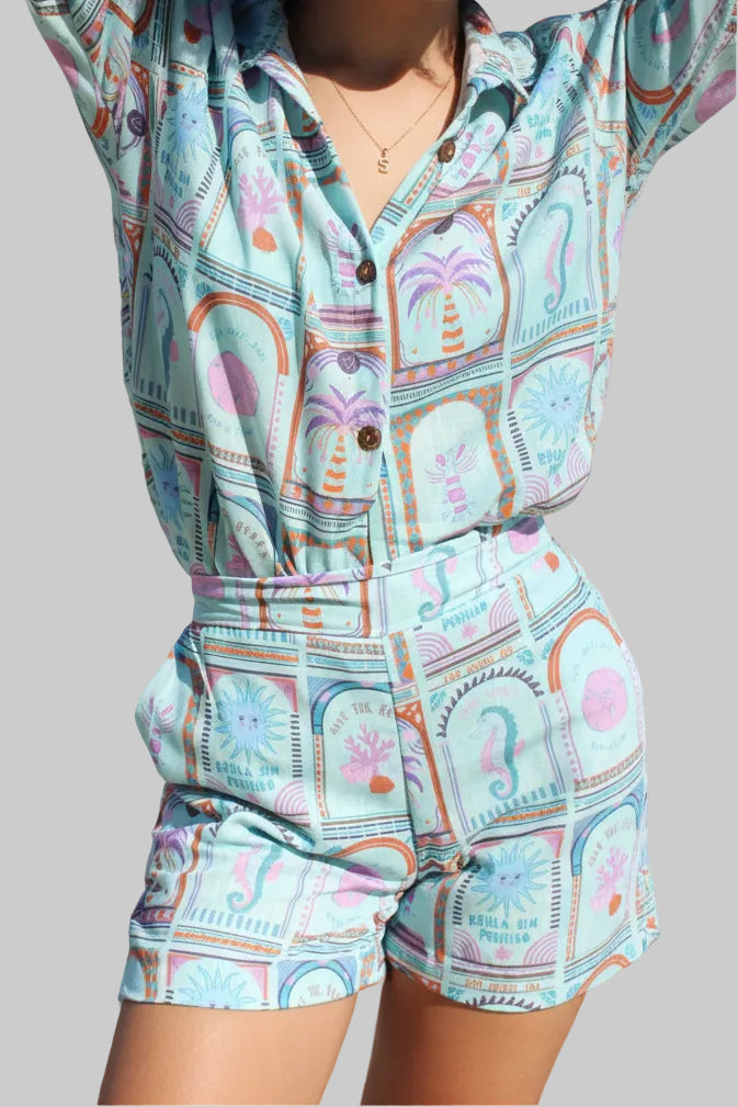 Short Sunny Spirit azul