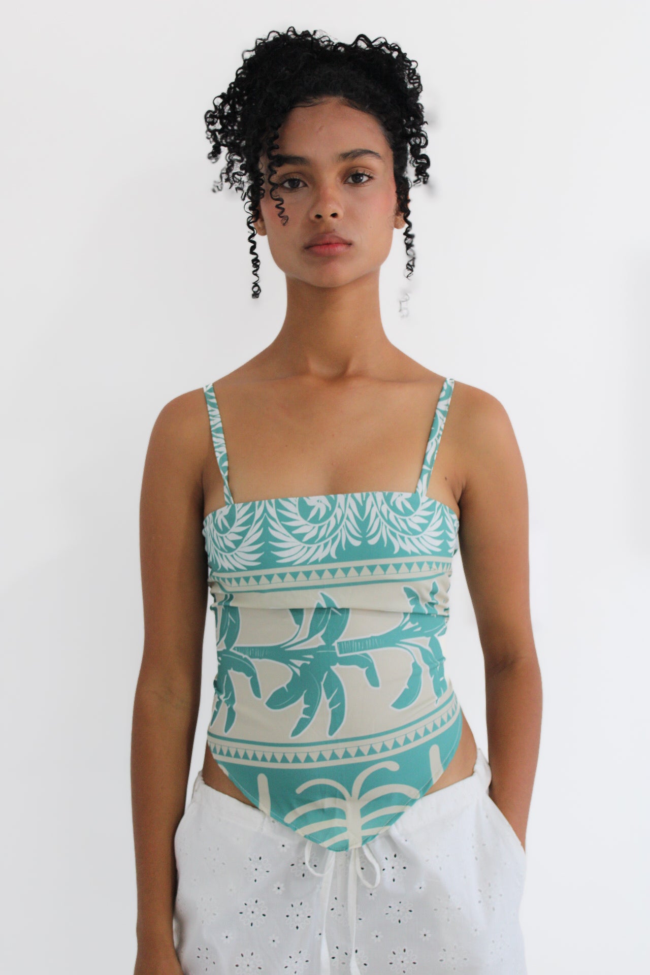 Blusa costera Palmas verde