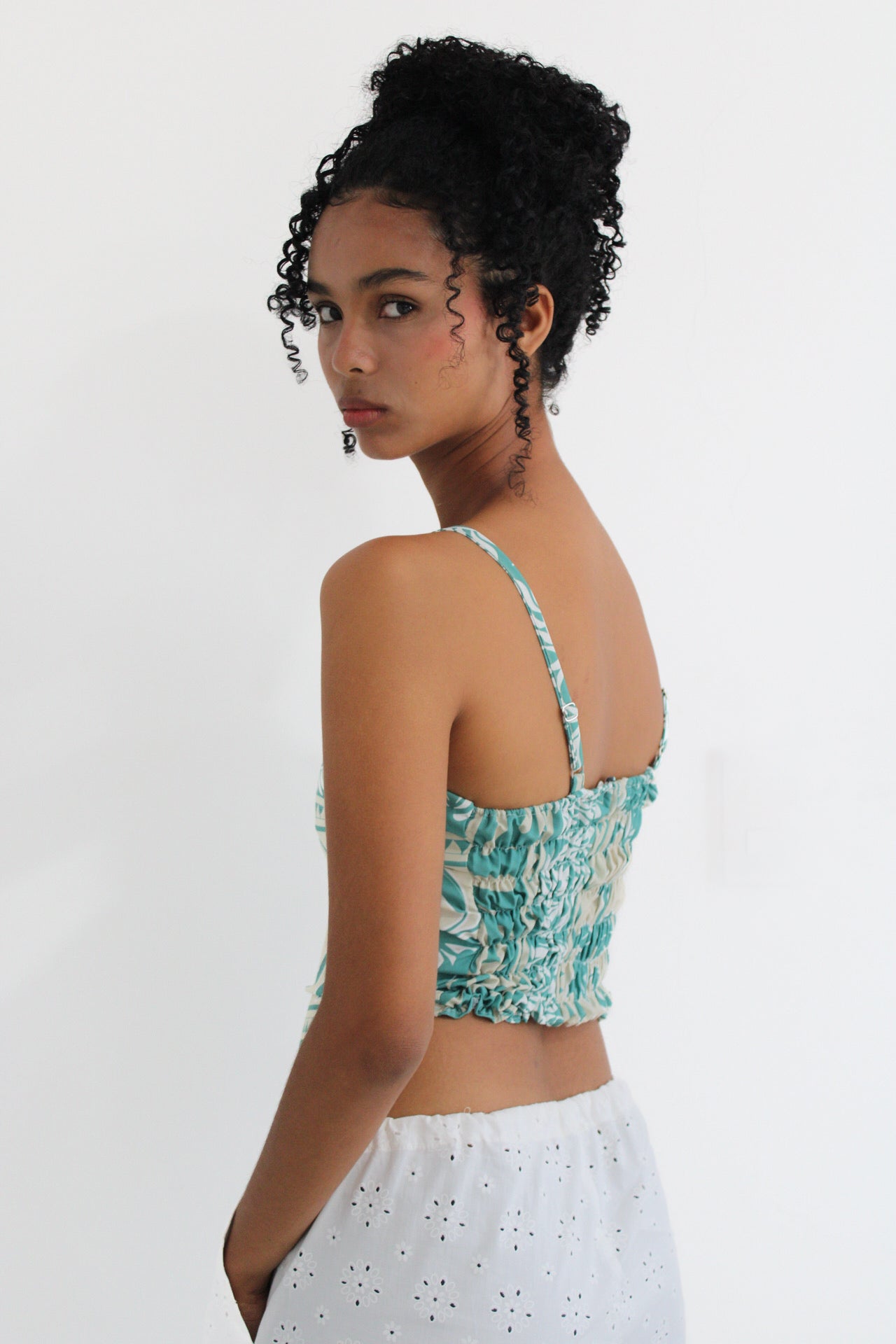 Blusa costera Palmas verde