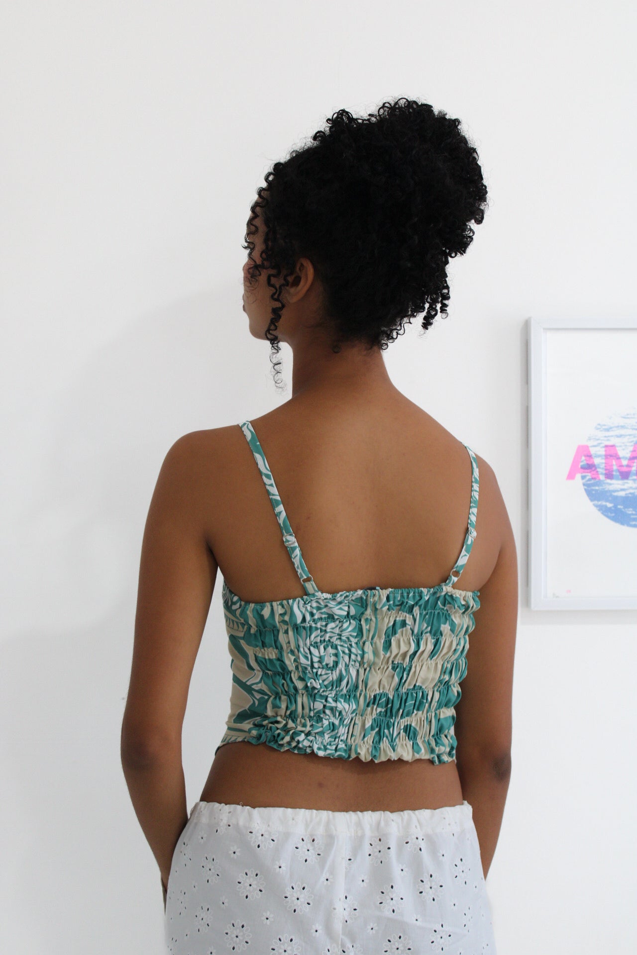 Blusa costera Palmas verde