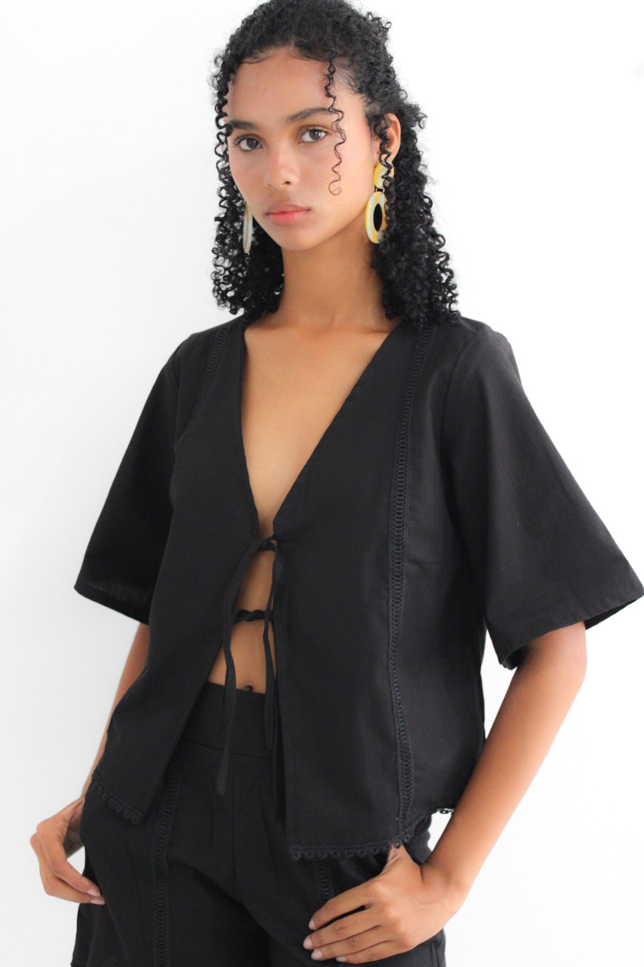 Blusa Bohio negra