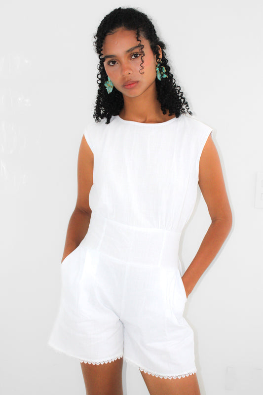 Romper Nácar blanco